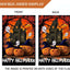 Bandera Halloween 28x40" fantasmas doble cara