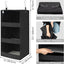 Organiz. colgante 3 estantes plegables negro 29.5x12"