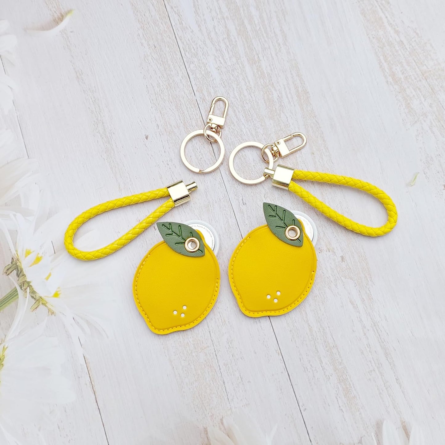 2 Fundas Cuero para Llavero Kawaii Airtag