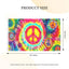 Bandera Tie Dye 3x5pies arcoíris ojales metal decorativa