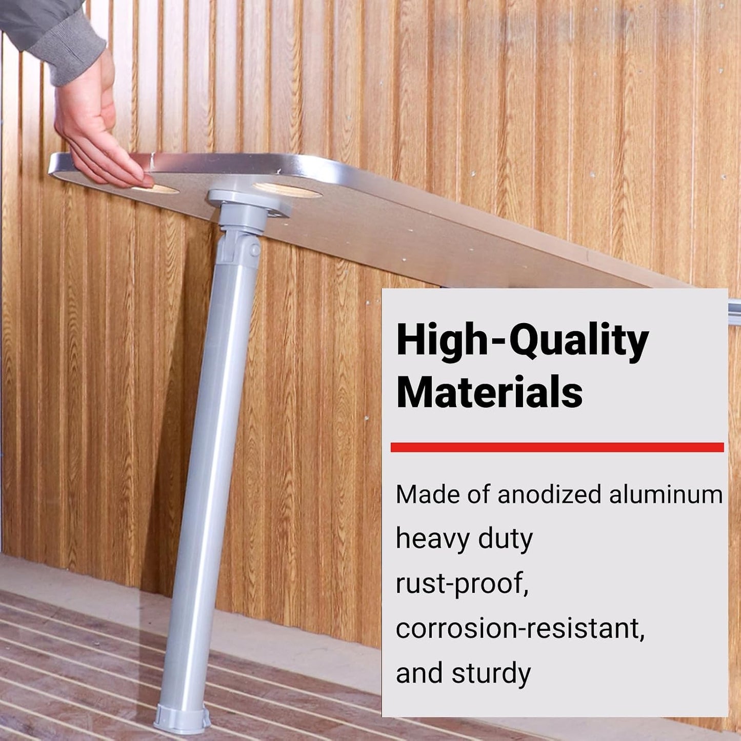 Patas mesa plegables telescópicas aluminio 20-30"