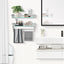 Estante baño flotante vidrio 20" acero inox