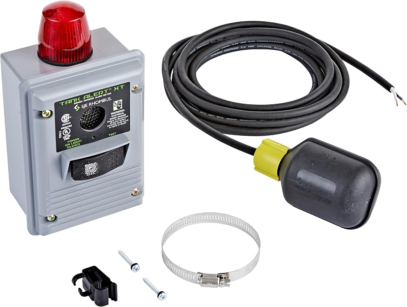 Alarma agua alta 115V interruptor flotador 15ft gris