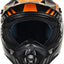 Casco motocross integral DOT 128S Adulto-Grande Naranja Gris