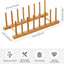 Pack 2 Soportes Bambú para Platos Tazas Ollas Armario Cocina