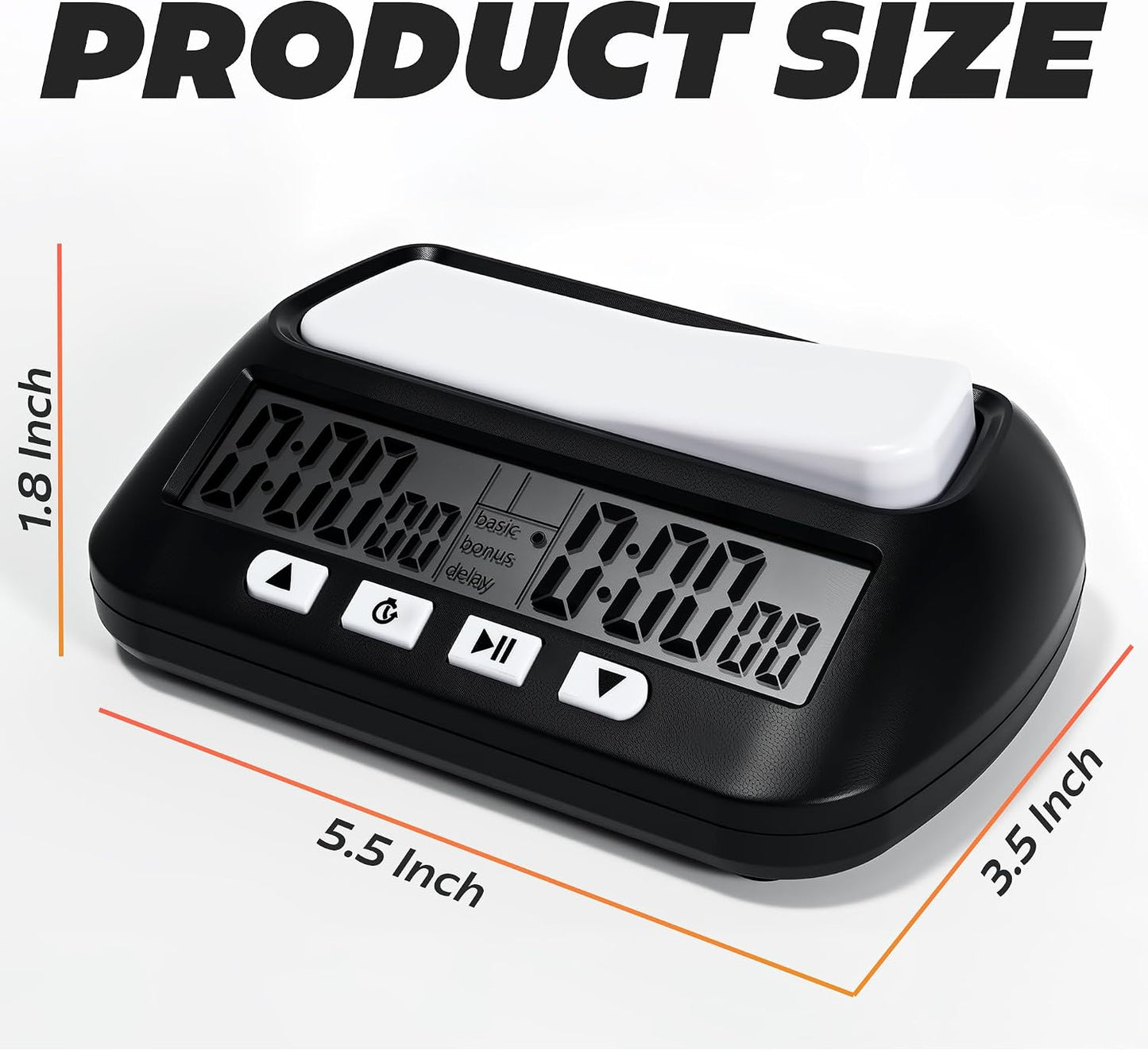 Reloj ajedrez multifuncional digital para Go y ajedrez negro
