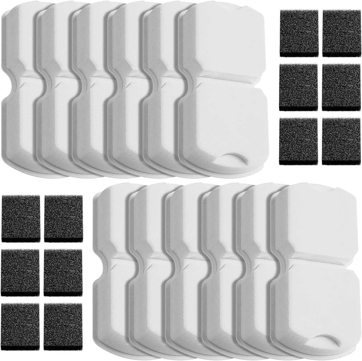 Filtro fuente agua gato 24 pzas 12 carbono 12 espuma acero inox