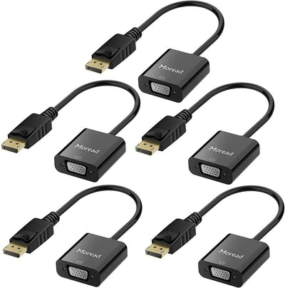 Adaptador VGA macho a hembra chapado oro negro