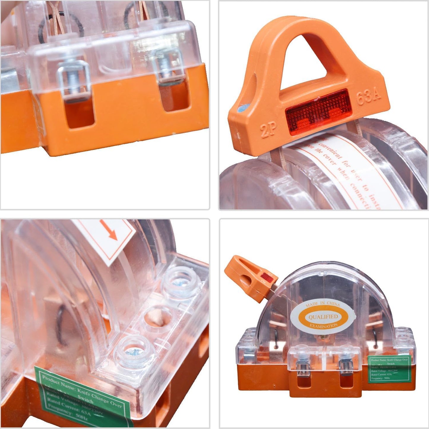 Interruptor eléctrico cobre 63A freno doble poste