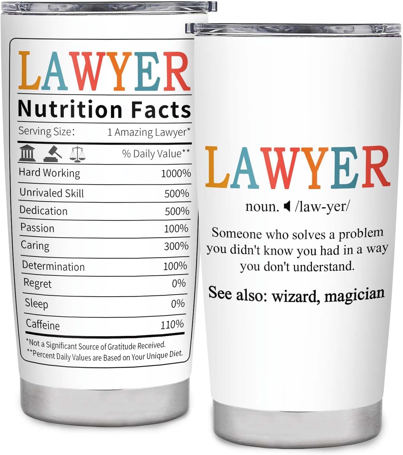 Vaso café regalo oficina 20oz para abogados hombres mujeres
