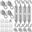 Kit accesorios velas sombra 6" acero inox para toldo patio