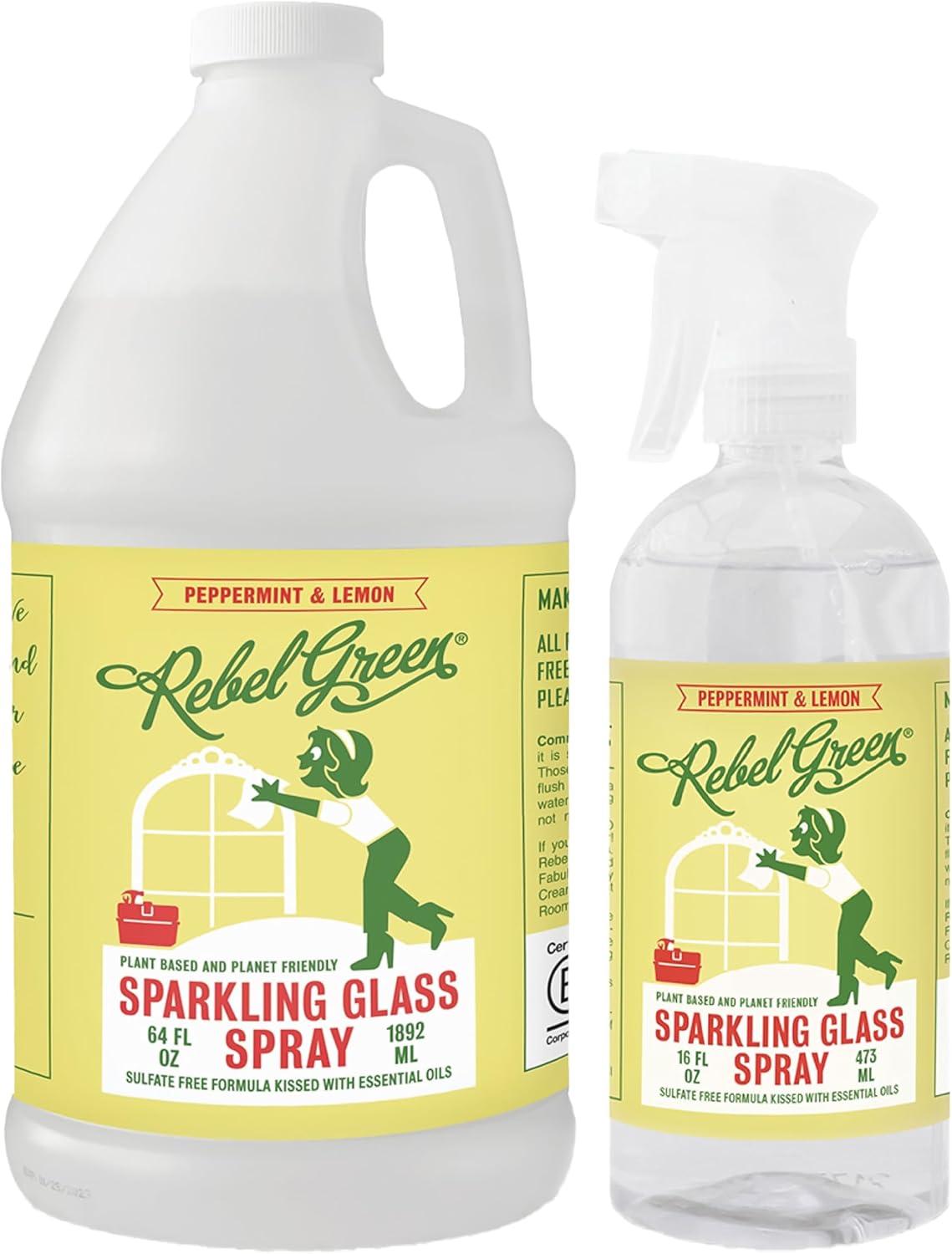 Limpiador vidrio espumoso menta limón 80oz pack 2