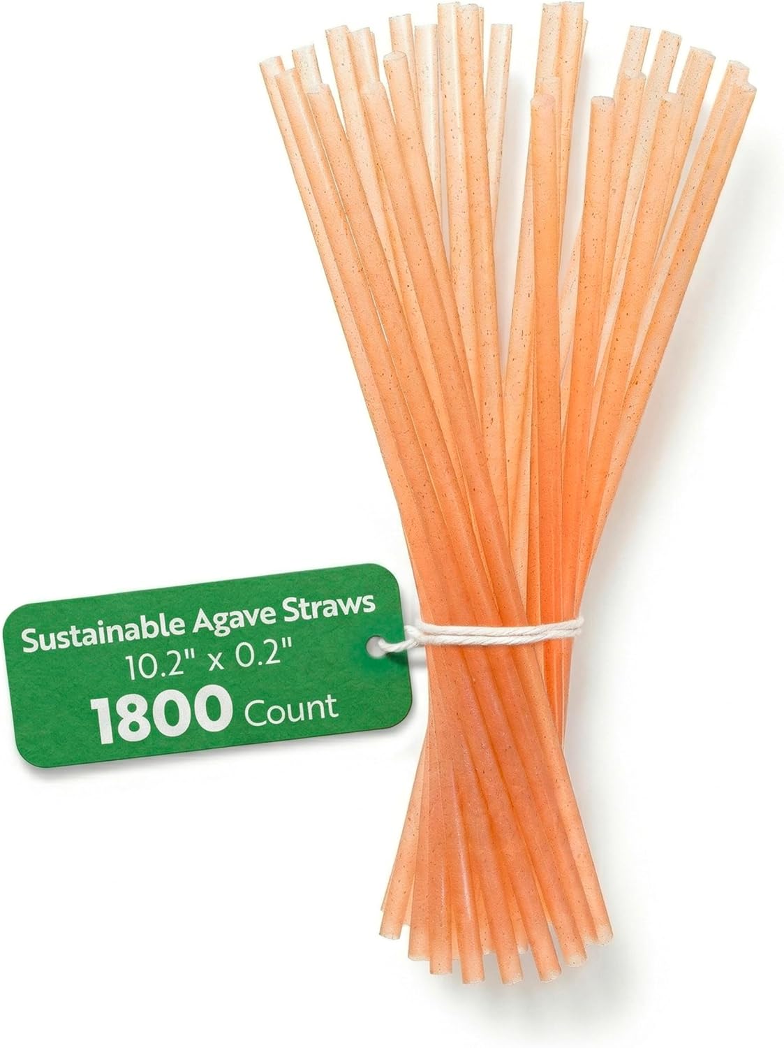 Pack 1800 Pajitas Agave 10.2pulg Beige Sostenibles