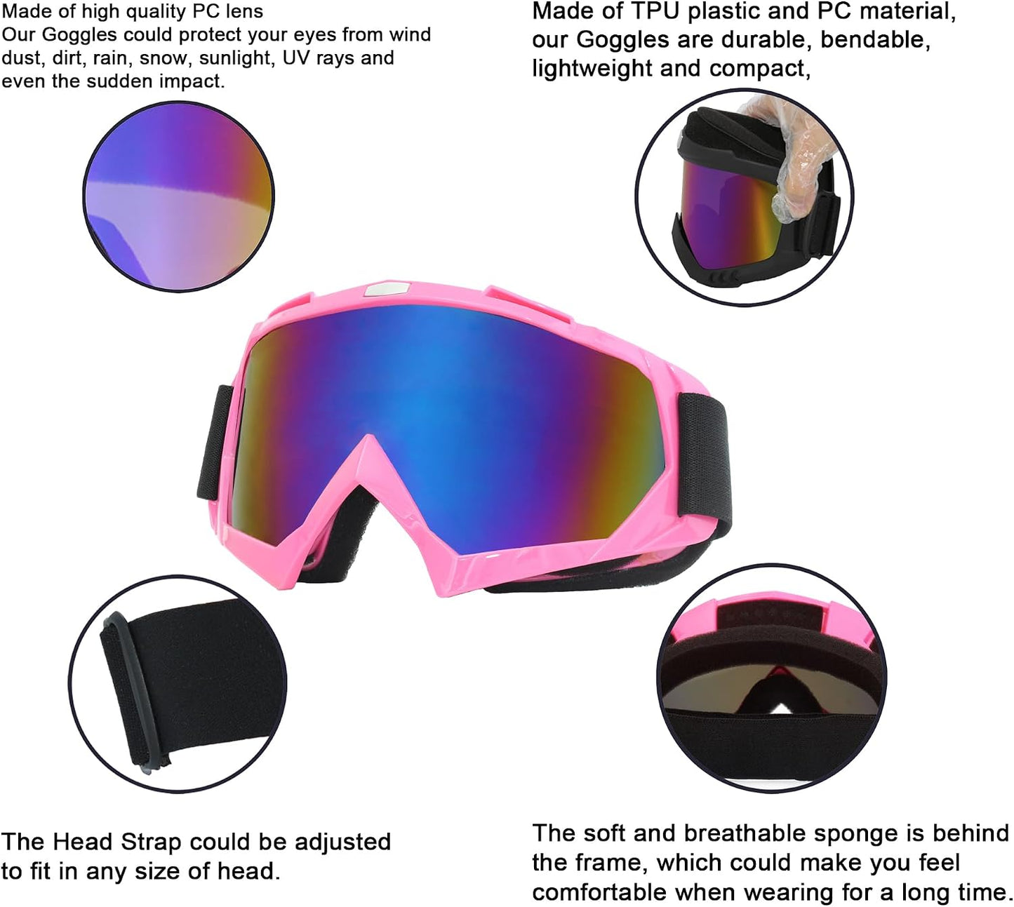 Gafas motocross para hombres mujeres niños