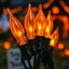 Luces cadena Halloween E12 naranja 10" UL certificadas