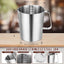 4 Jarras Acero Inox 33.8oz para Medir Líquidos