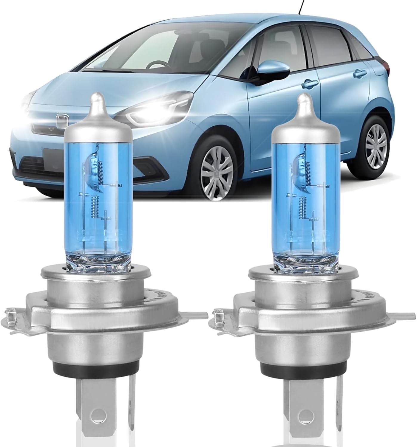 Kit 2 bombillas H4 9003 faros delanteros Honda Fit 06-20
