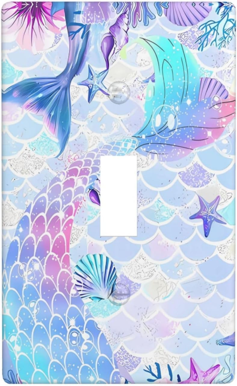 Placa interruptor sirena para niña dormitorio baño