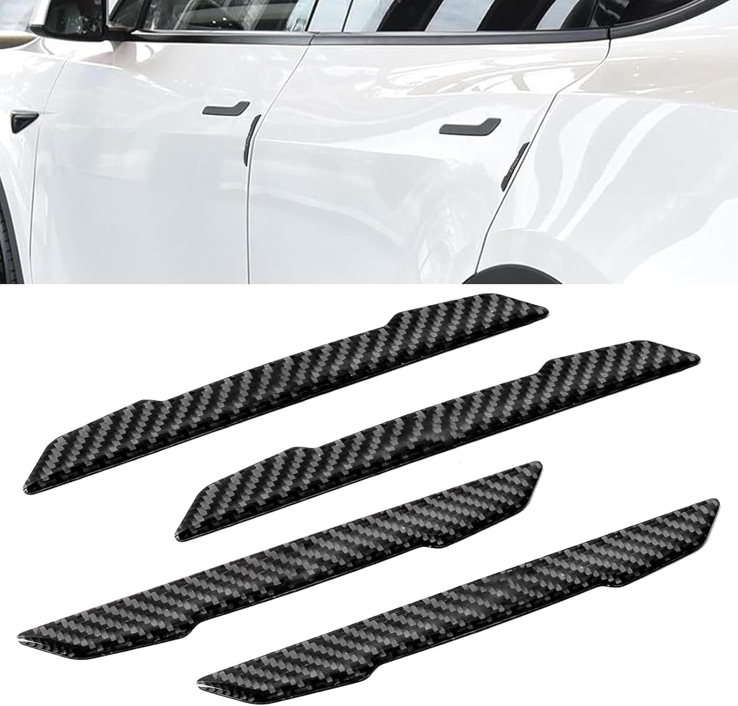 Protección bordes puerta Tesla Model 3 Y X fibra carbono