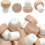 24 Tapones Vino Forma T Reutilizables Madera Goma