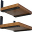 4 Soportes estante 10" acero negro para cocina