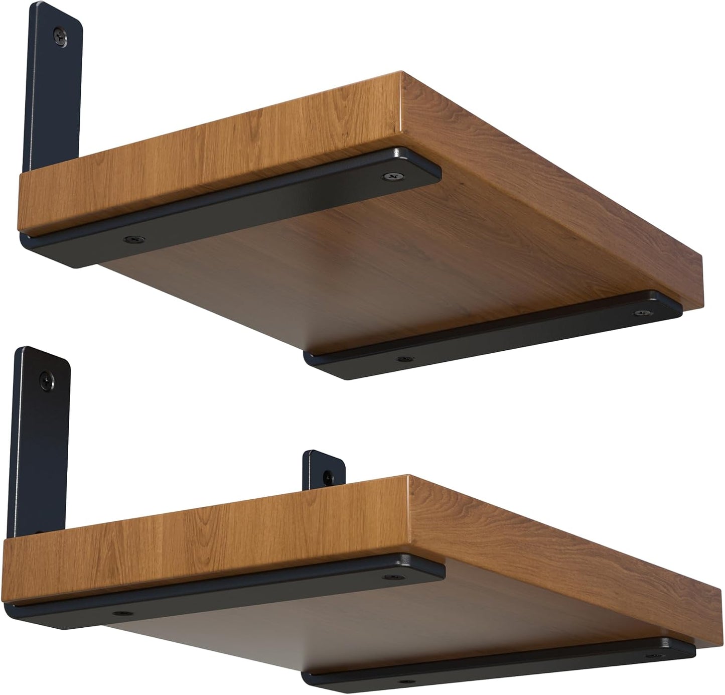 4 Soportes estante 10" acero negro para cocina