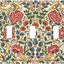 Placa decorativa interruptor patrón floral baño dormitorio