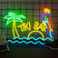 Letrero LED neon Tiki Bar 16x12.2" USB acrílico decoración