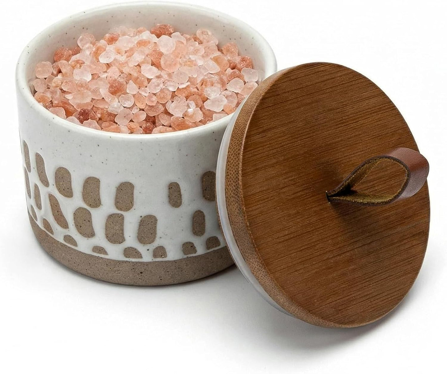 Tarro cerámica 5oz con tapa para especias y alimentos