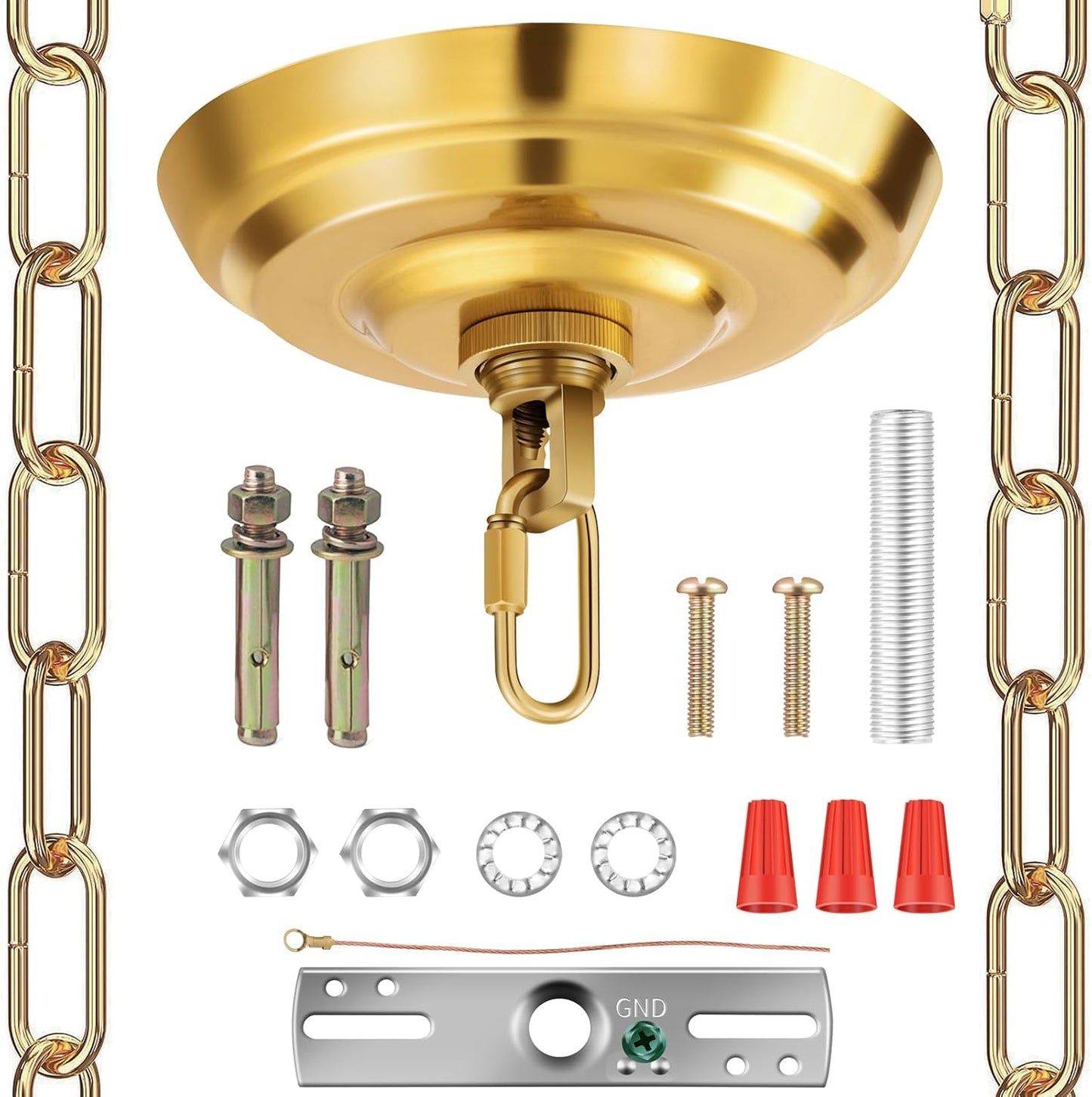 Kit toldo luz 6pulg cadena 6ft para candelabro ventilador techo