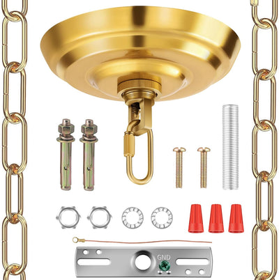 Kit toldo luz 6pulg cadena 6ft para candelabro ventilador techo