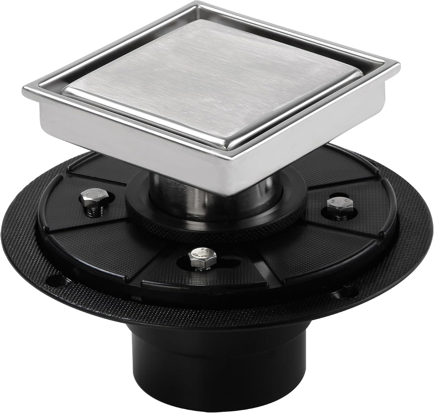Desagüe ducha cuadrado 4pulg níquel cepillado acero inox 304