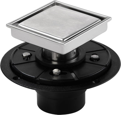 Desagüe ducha cuadrado 4pulg níquel cepillado acero inox 304