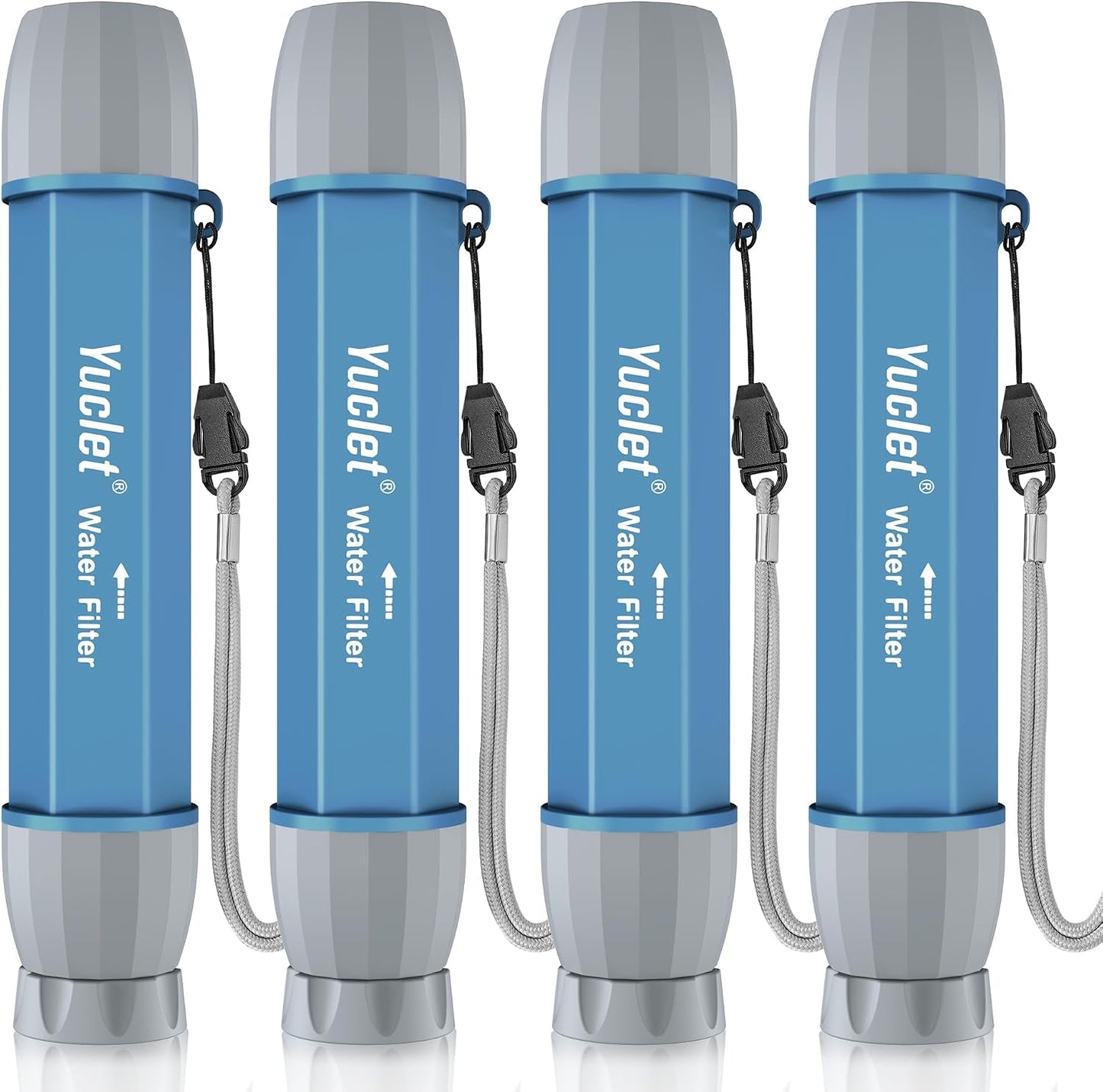 4 Pzas Pajilla Filtro Agua Portátil para Emergencias