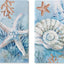 Set 2 Paños Cocina Náuticos Estrellas Mar Conchas Coral