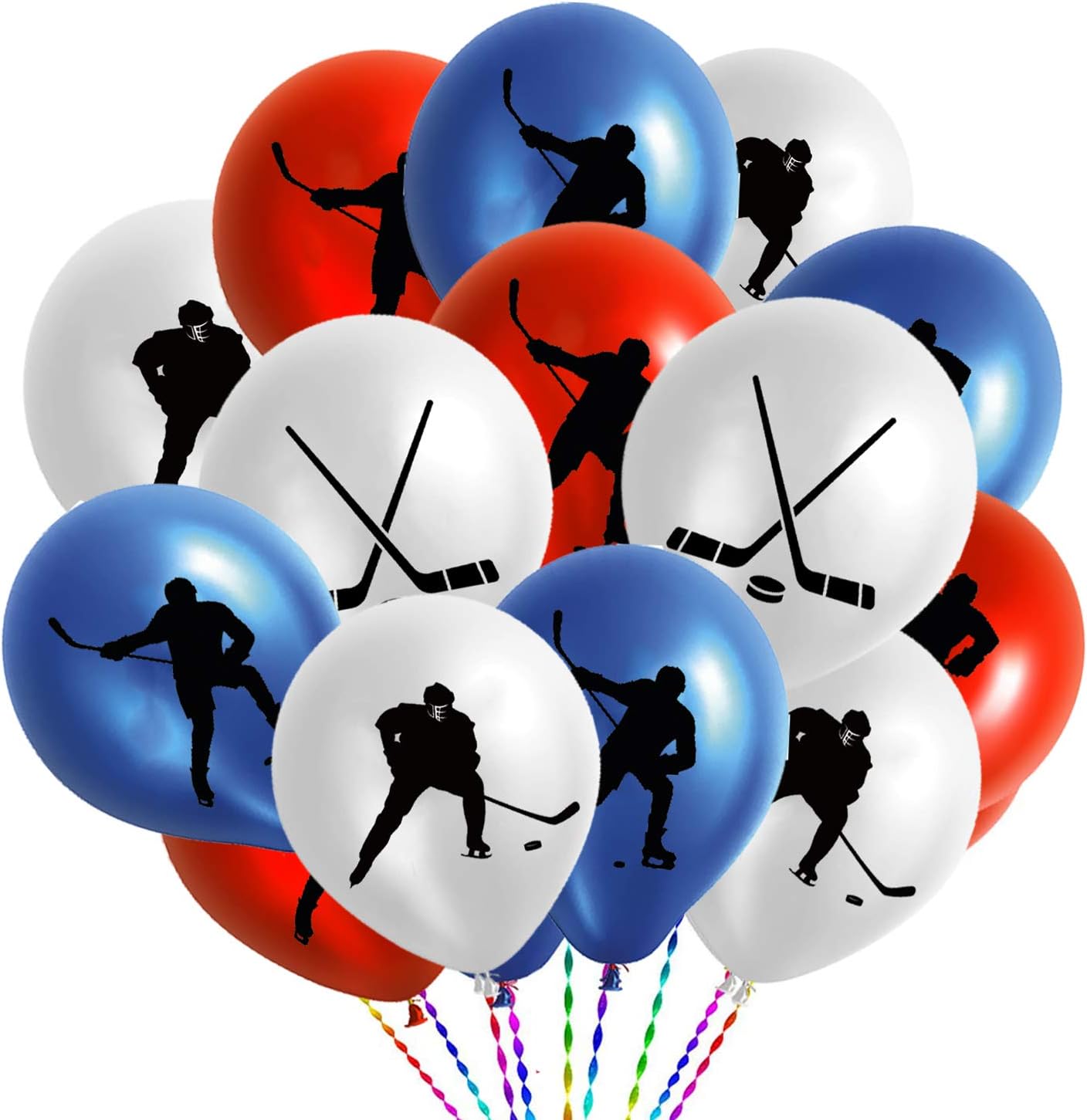 60 Globos Látex Decoración Fiesta Hockey Cumpleaños