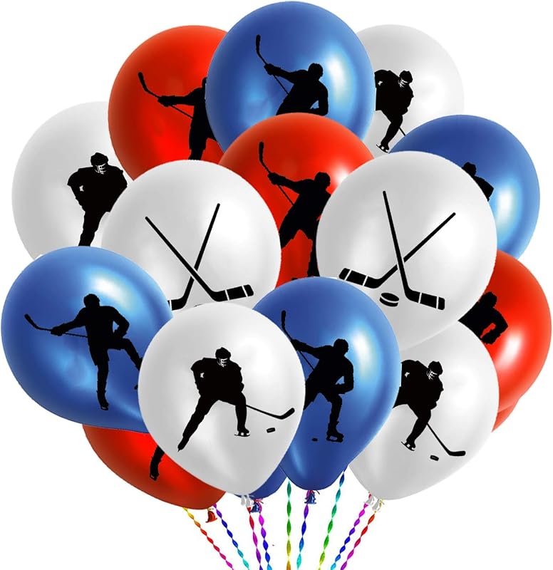 60 Globos Látex Decoración Fiesta Hockey Cumpleaños