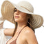 Sombrero de sol mujer ala ancha verano flexible plegable encaje