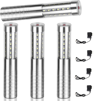 4 Luces LED Estroboscópicas Botella Champán Fiestas Plateado