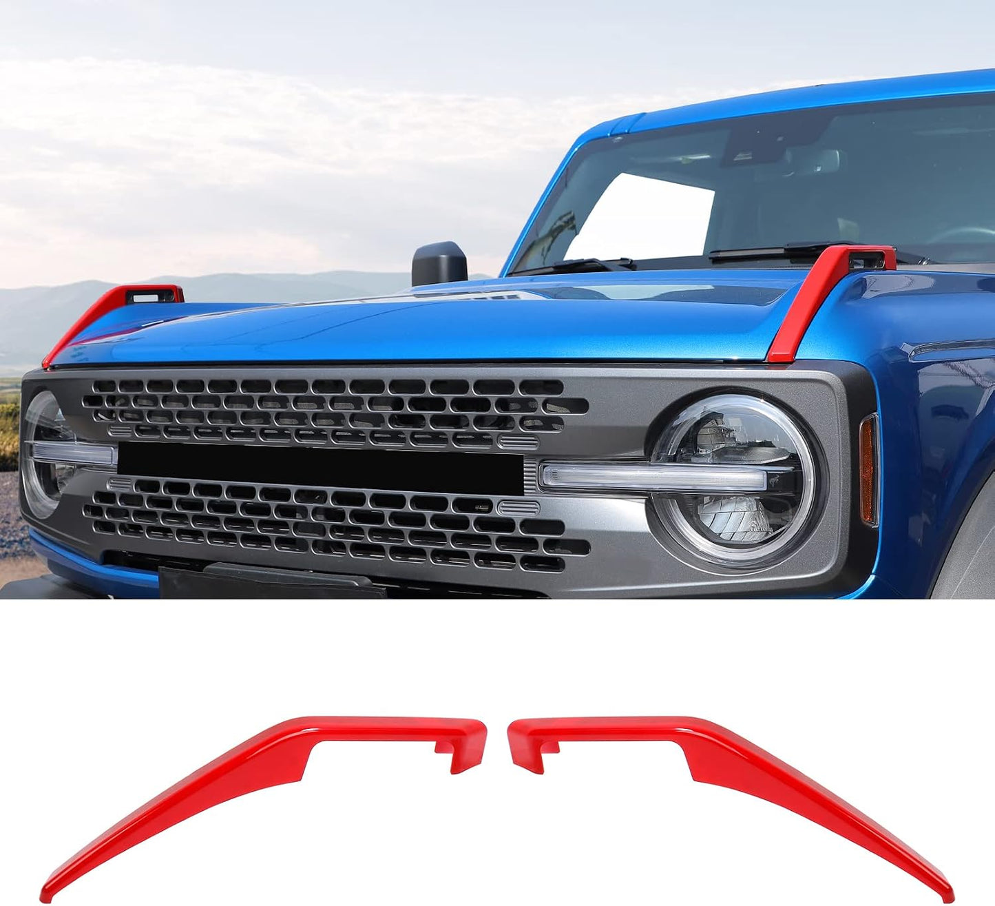 Cubierta bisagra capó Ford Bronco 21-25 Trail Sights rojo