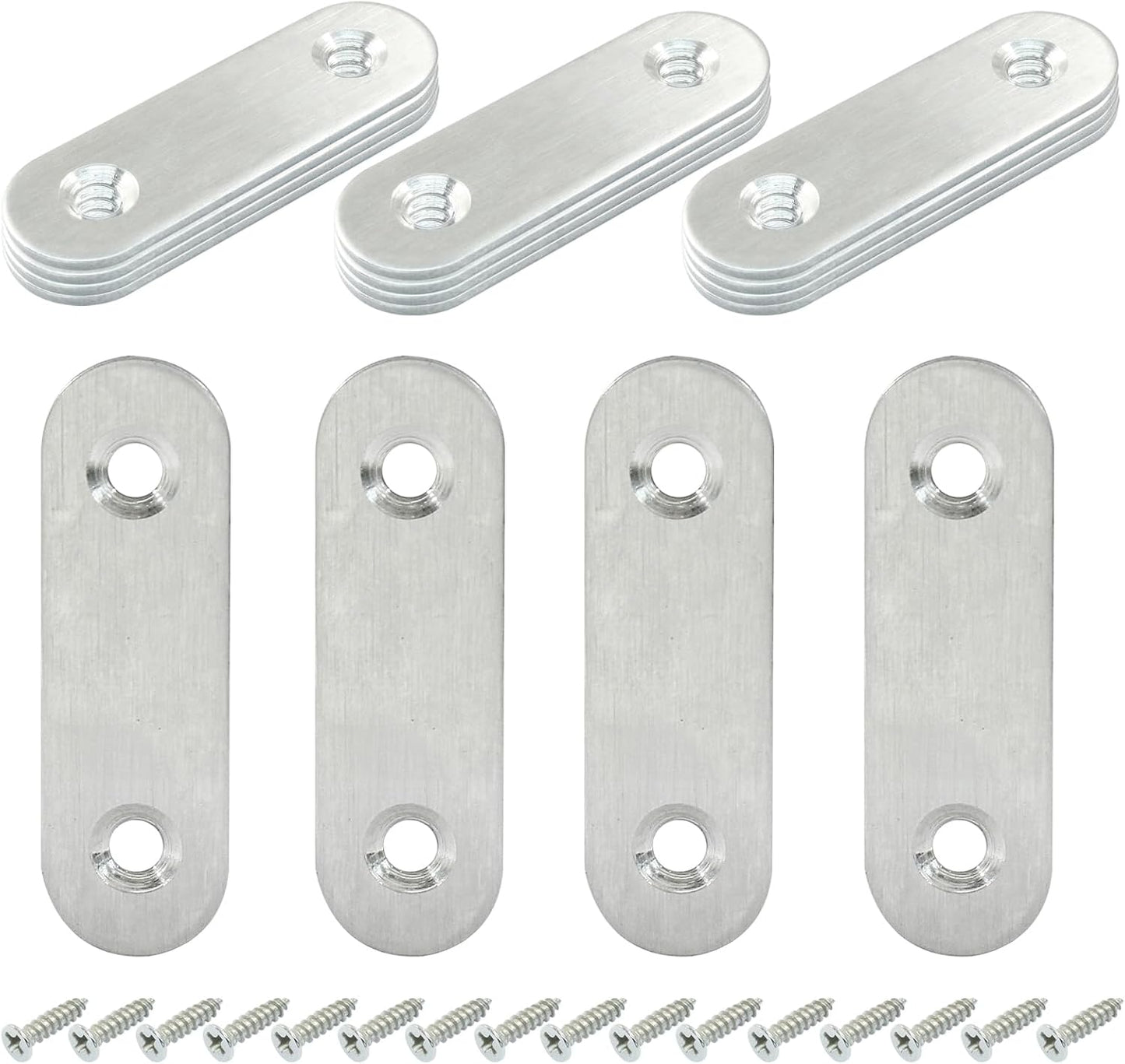 16 Pzas Soporte Plano Acero Inox 50mm para Reparación