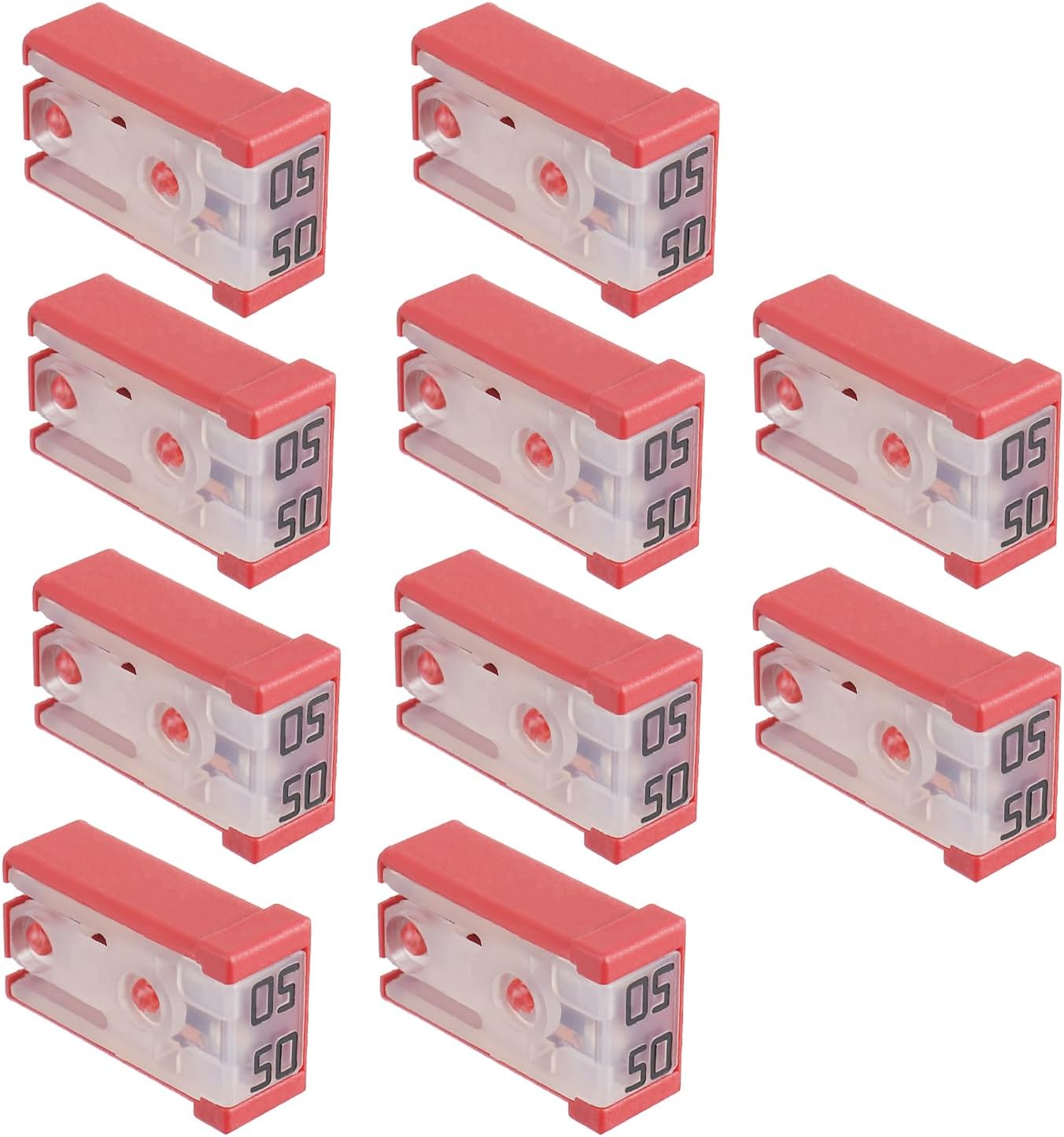 Kit fusibles cartucho 50A 32V para auto 10uds