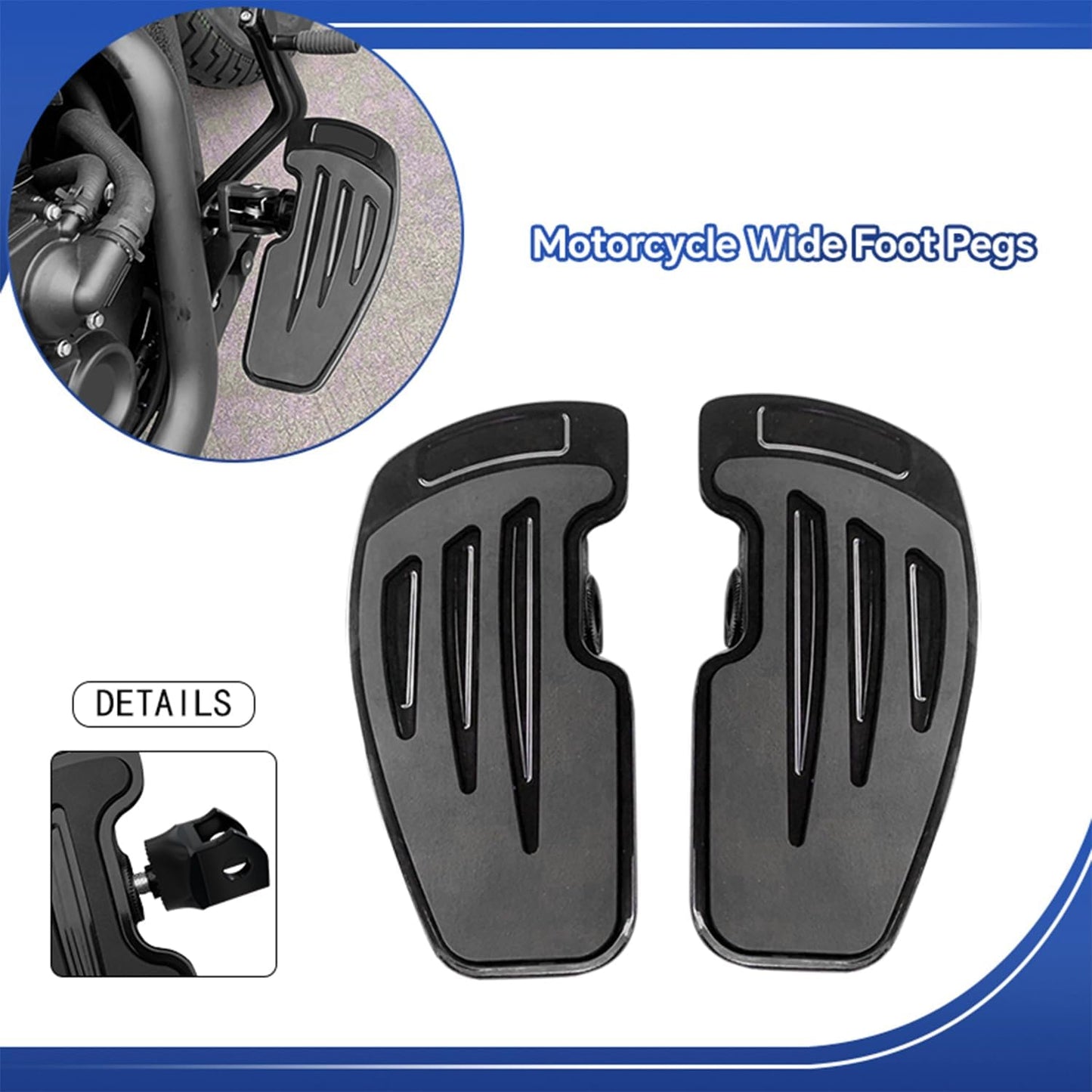 Estriberas delanteras motocicleta Vulcan 650 aluminio CNC