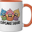 Taza Cerámica para Cupcakes Color Naranja/Blanco