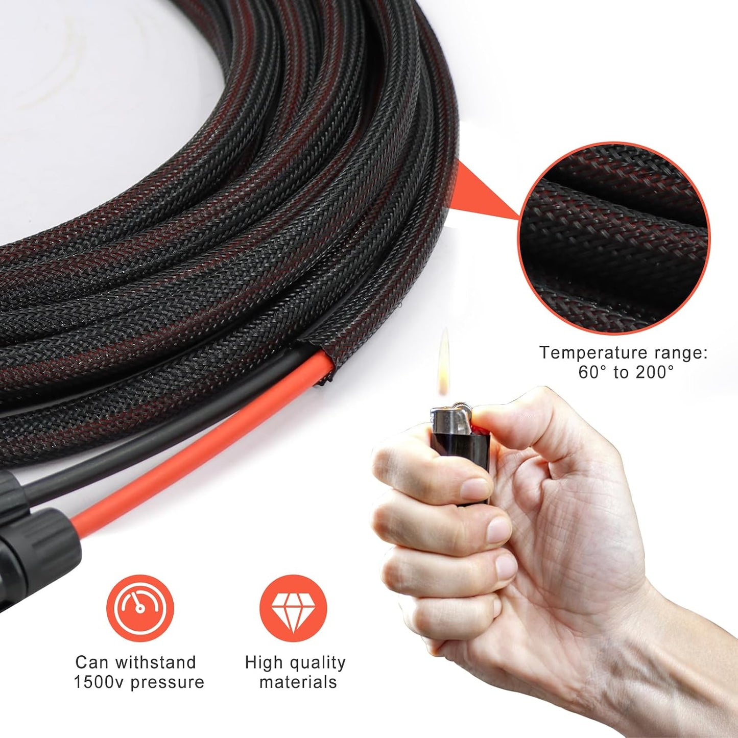 Cable extensión solar 10 pies conector 10 AWG 4 pares IP67