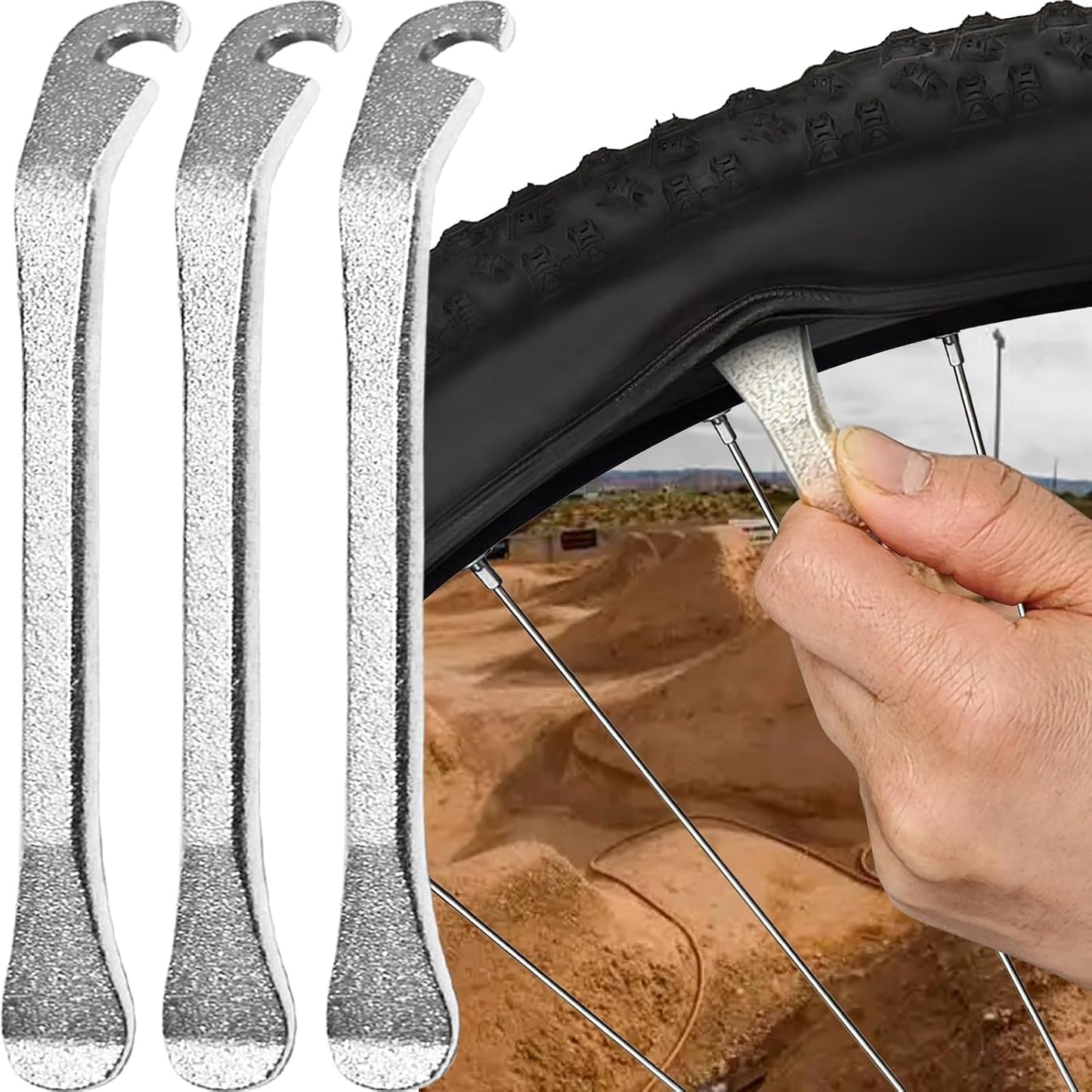 Palancas neumáticos bicicleta acero inox herramienta cambio