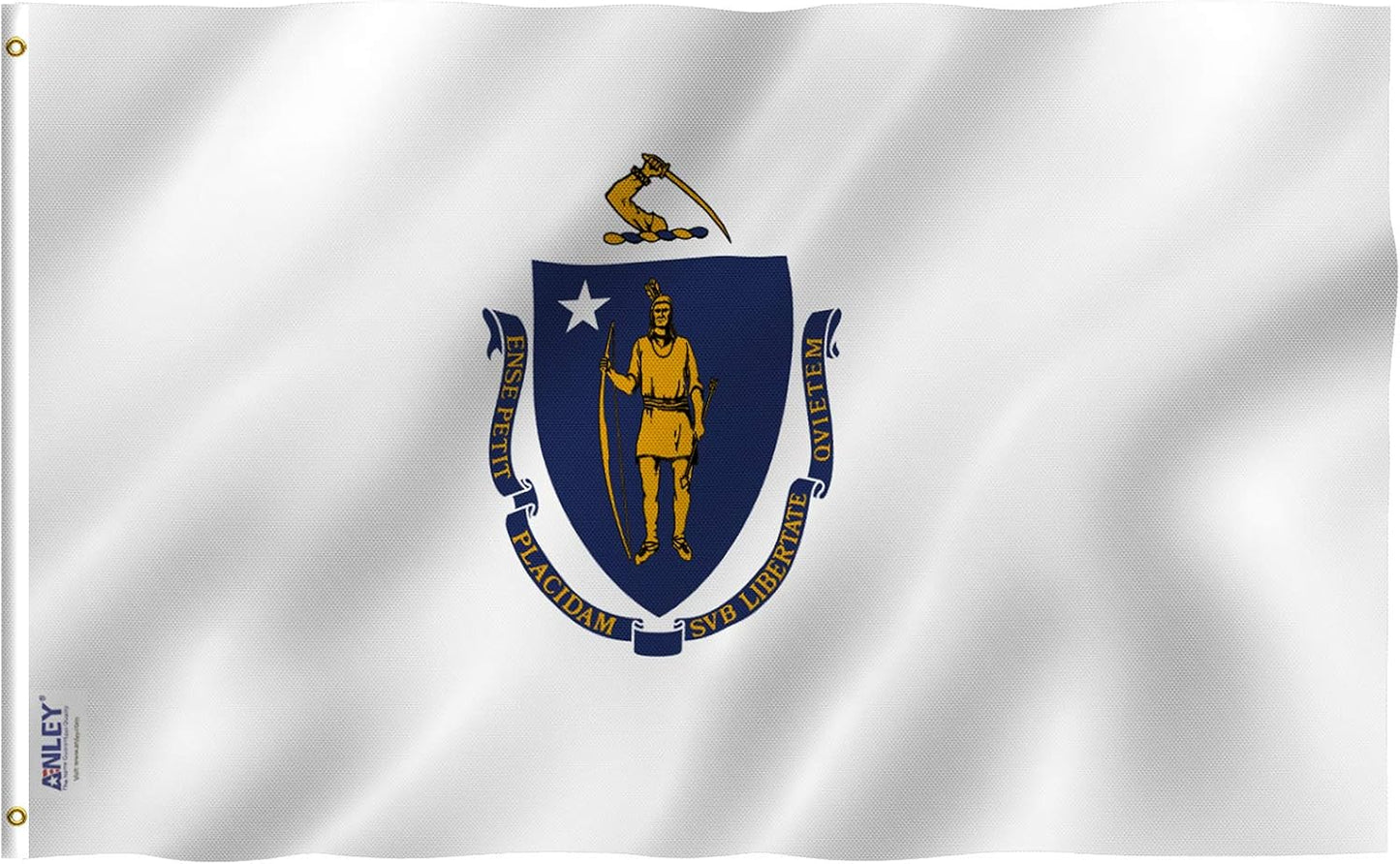 Bandera Massachusetts 3x5ft poliéster doble costura