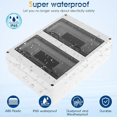 Caja eléctrica plástico ABS IP65 cubierta transparente