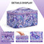Bolsa maquillaje mujer viaje con asa divisor morado