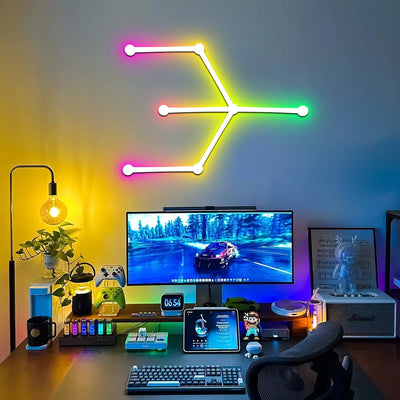 Luces pared LED WiFi 16M colores atenuables con Alexa y